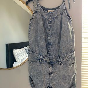 Denim Overall Romper